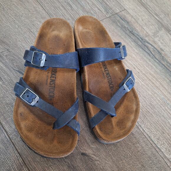 Birkenstock Mayari 37 blue double strap sandals womens - Picture 1 of 7
